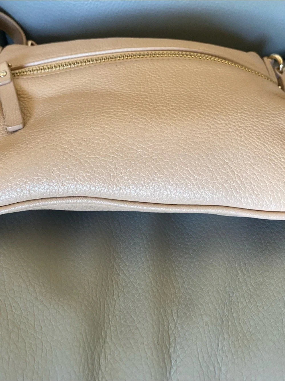 kate spade Cream Leather Crossbody with Front Zip